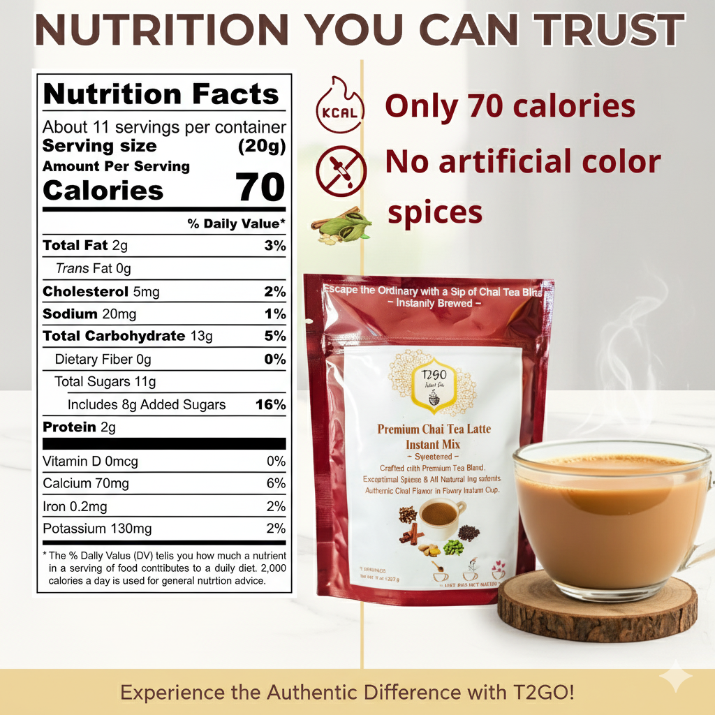 Cardamom Chai Latte Mix | Instant Wellness Tea Blend 8 oz – T2GO Chai