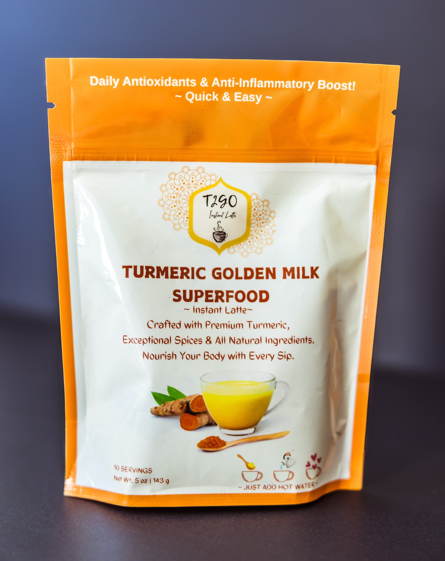 Turmeric Milk 5 oz and Unsweetened Loose Pack 5 oz
