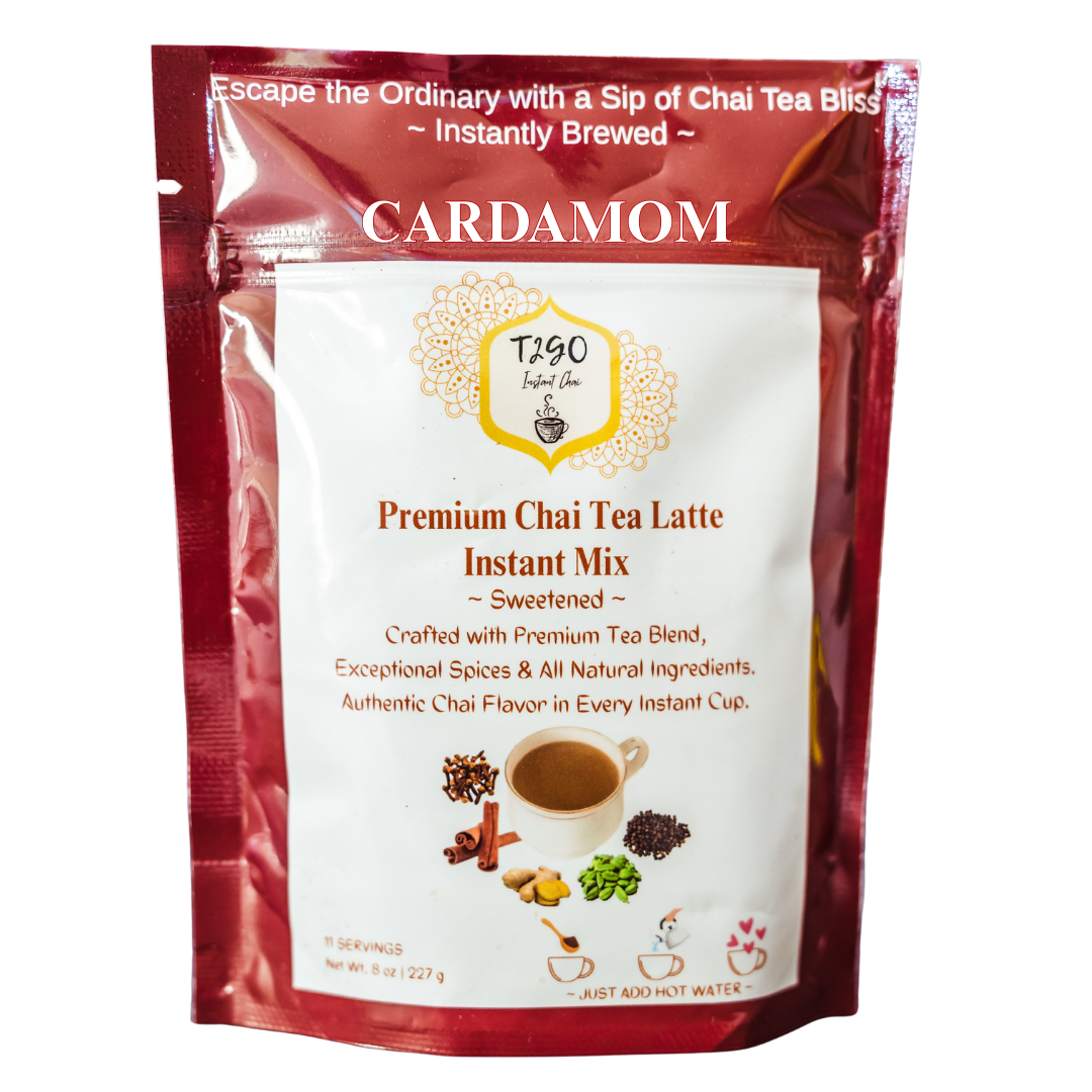 Cardamom Chai Latte Mix | Instant Wellness Tea Blend 8 oz – T2GO Chai