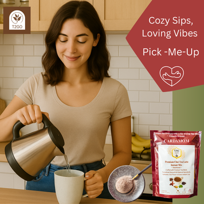 Cardamom Chai Latte Mix | Instant Wellness Tea Blend 8 oz – T2GO Chai