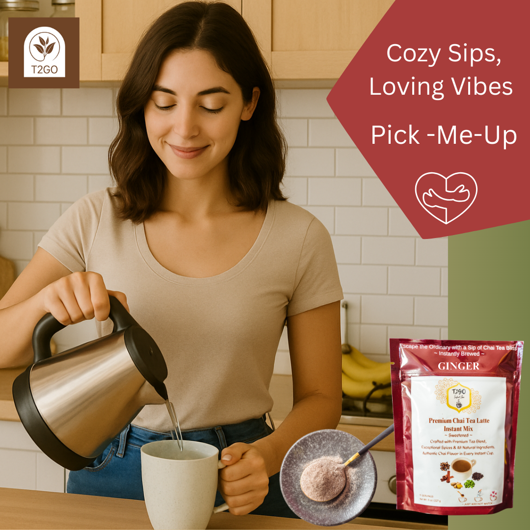 Ginger Chai Latte Mix | Instant Wellness Tea Blend 8 oz – T2GO Chai
