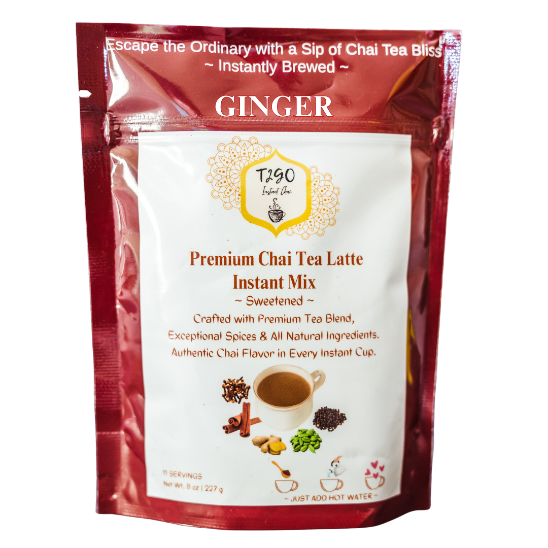 Ginger Chai Latte Mix | Instant Wellness Tea Blend 8 oz – T2GO Chai