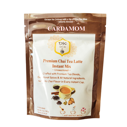 Unsweetened Cardamom Chai Latte Mix (5 oz) | Sugar-Free Instant Aromatic Tea Powder – T2GO Chai
