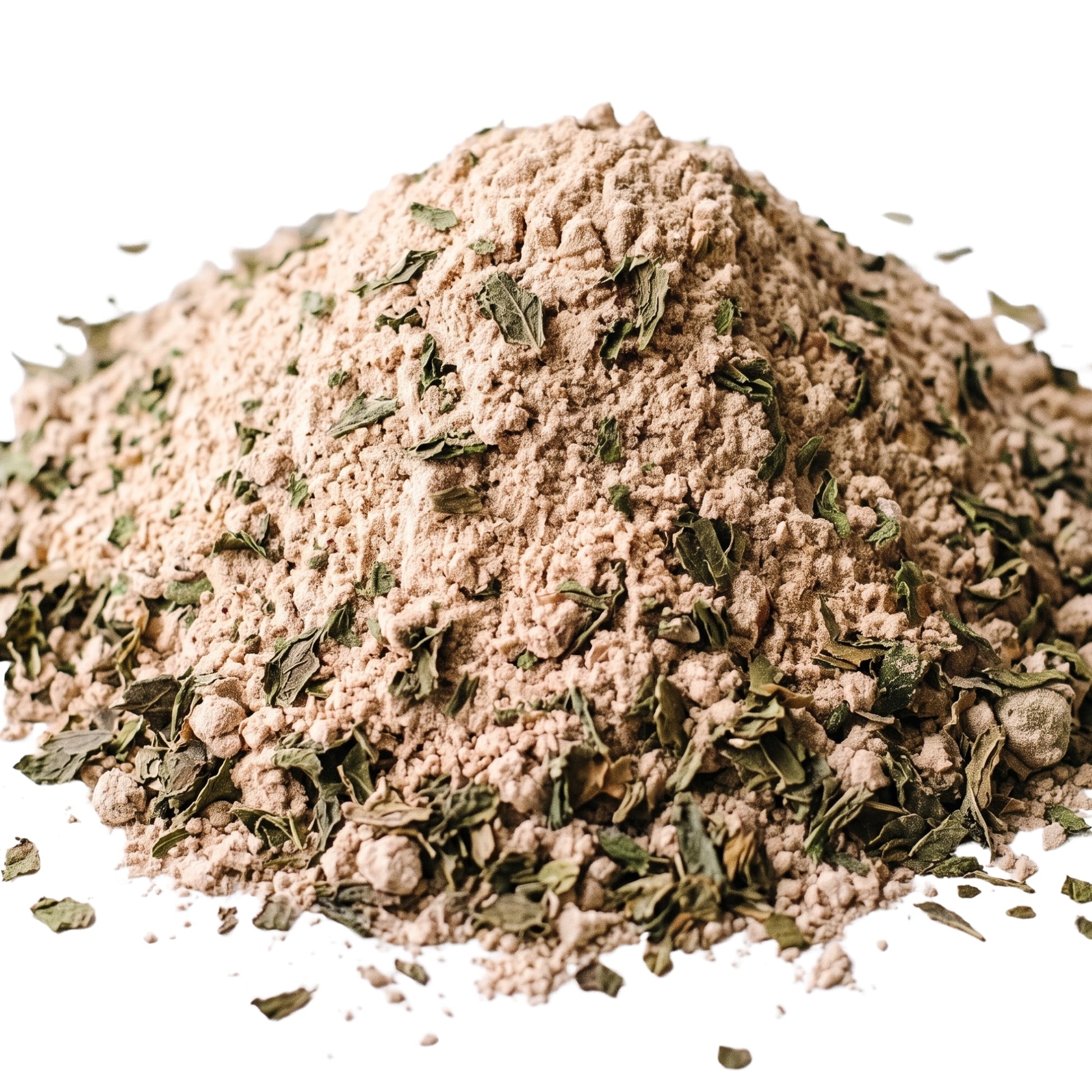 Close-up of T2GO Mint Chai Masala flecked with dried mint