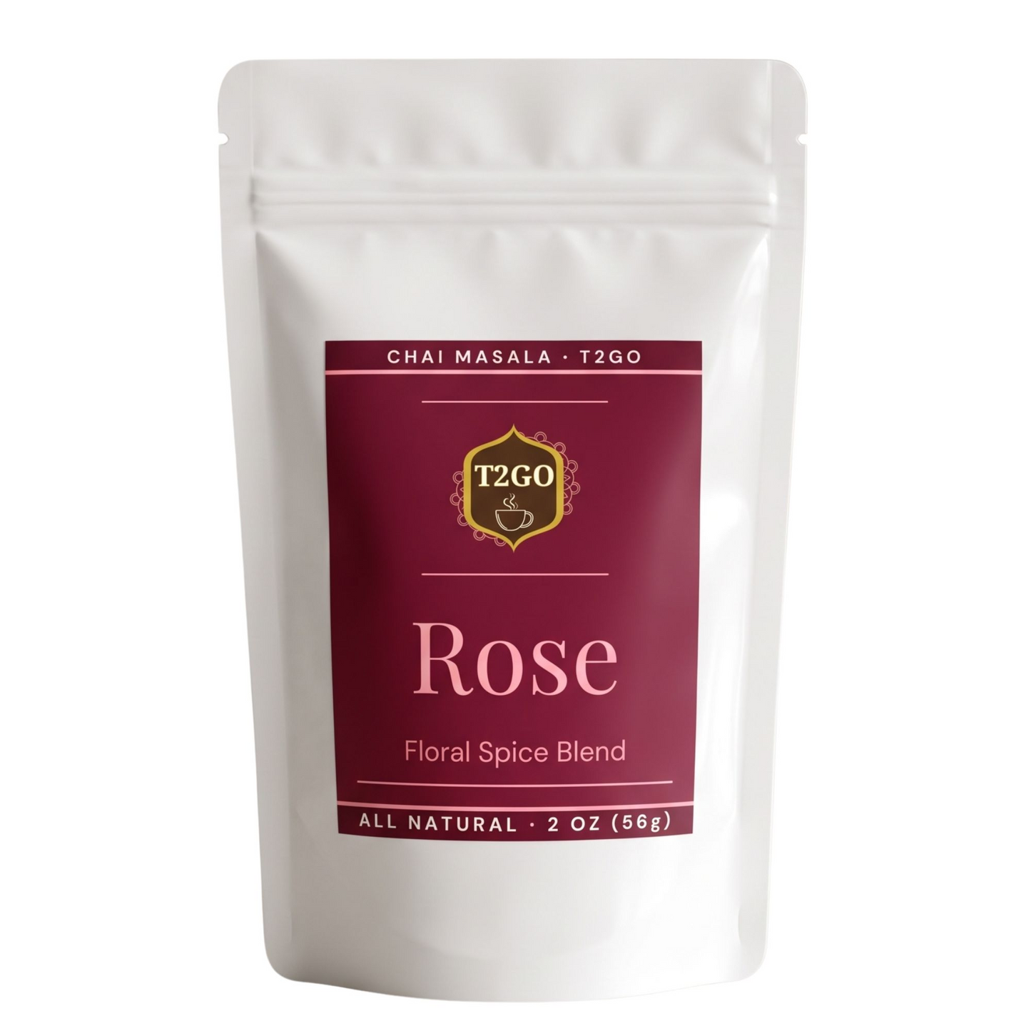 Rose Chai Masala – Floral Chai Spice Blend (All Natural, No Sugar) 2 oz