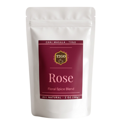 Rose Chai Masala – Floral Chai Spice Blend (All Natural, No Sugar) 2 oz
