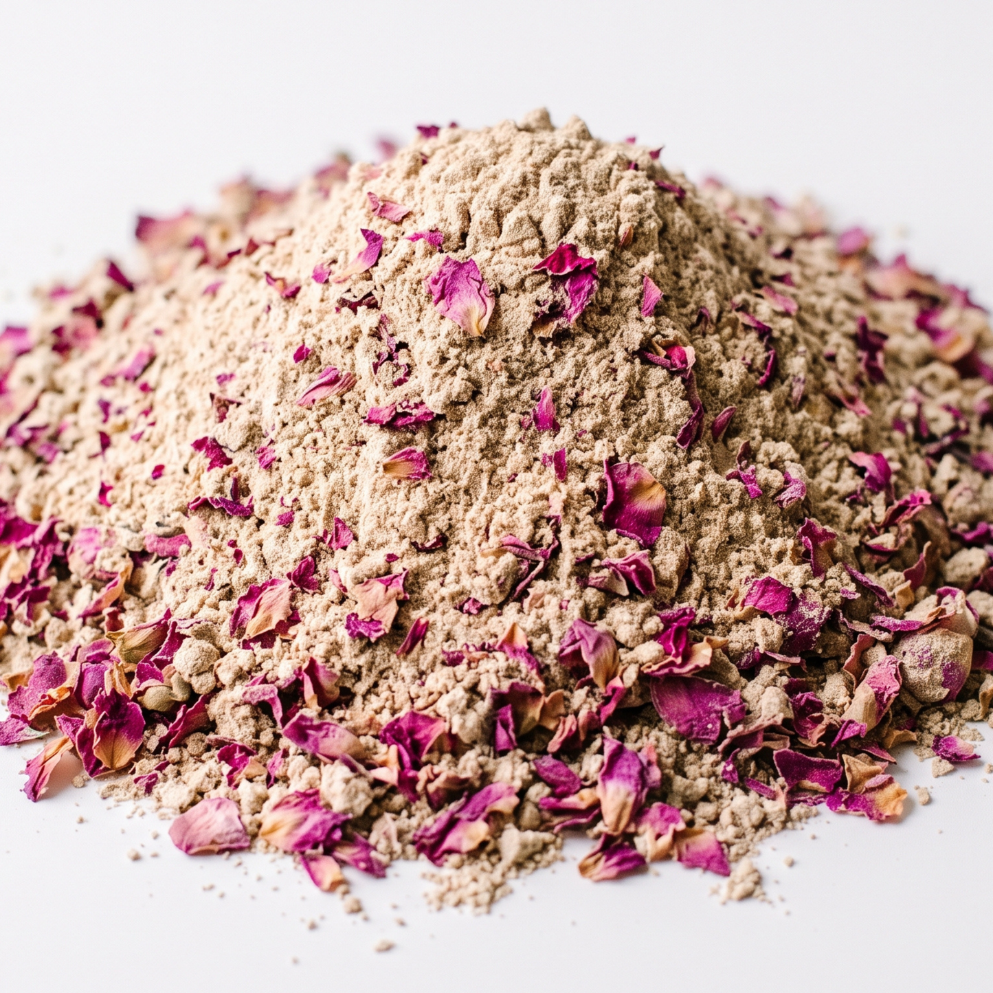 Rose chai masala spice blend with cinnamon, cardamom, cloves, ginger and dried rose petals